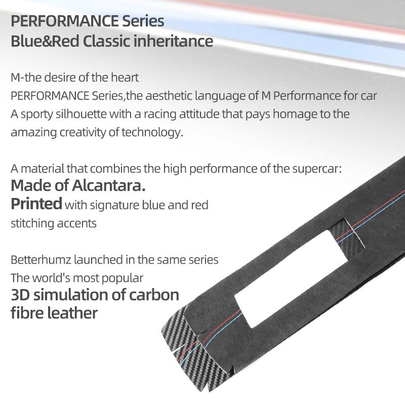 For BMW E60 Series 5 2004-2010 Dashboard Panel trument Trim Frame Sticker Cover Made of Alcantara Car Auto Interior Accessory