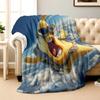 fun banana pattern in the sky Flannel printed blanket suitable for all seasons suitable for living room office sofa and travel