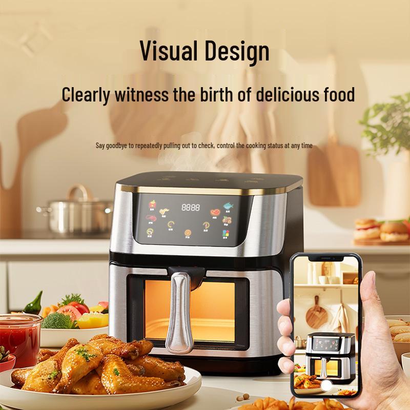 Stainless Steel Smart Air Fryer, Large Capacity, US Standard
