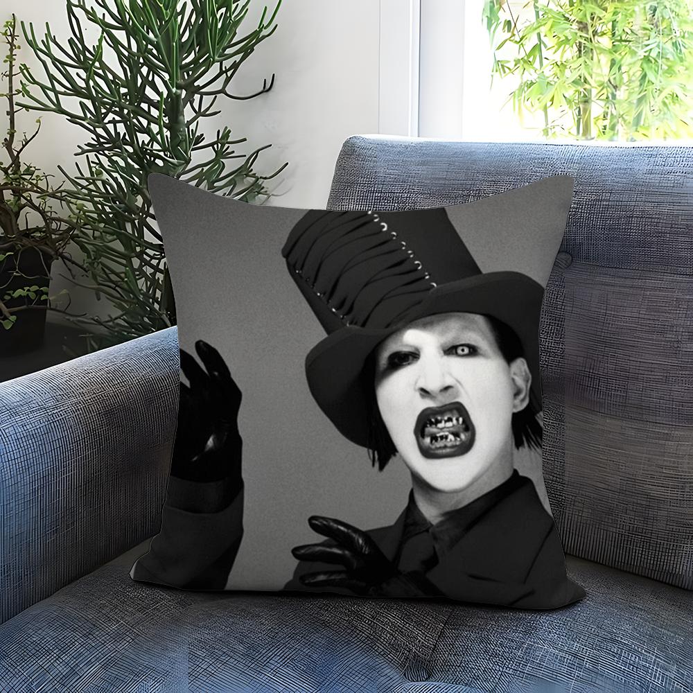 

M-Marilyn M-Manson Cushion Cover Comfortable Reversible Pillow Cover Ideal for Car Sofa Bedroom & Beyond 30X30cm