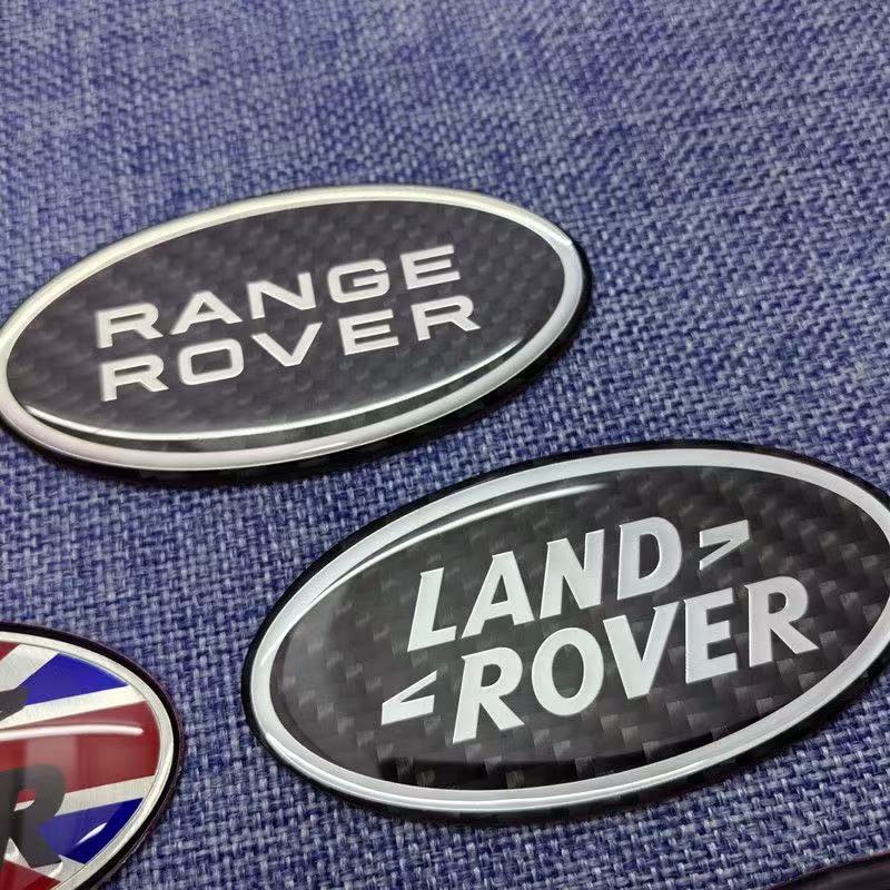 For Land Rover Range Rover Vogue Sport, Carbon Fiber Front Grille Emblem, Evoque, Discovery Sport, Velar, Chery, Rear Trunk Embl ik20