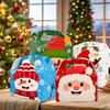 Environmental Friendly Paper Substance Christmas Holiday Party Candy Box With Handle For Cake Dessert Chocolate Gift Packaging Storage
