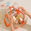 Simple PVC Transparent Cosmetic Bag Large Capacity Waterproof Fitness Training Bag Wash Bag Lightweight Outdoor Sports Bag Women