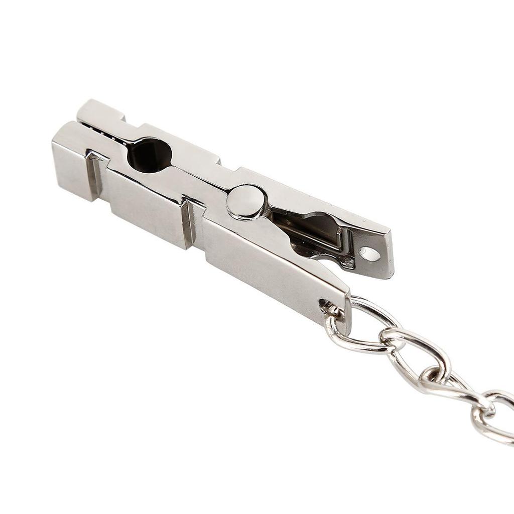 Metal Nipple Clamps with Chain and Bell - Adult Flirting and Stimulation Toy for Women
