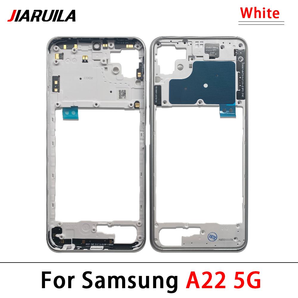 For Samsung A22 5G A226B / A22 4G A23 5G Housing Middle Frame Case Middle Frame Bezel Plate Replacement Parts With Side Key