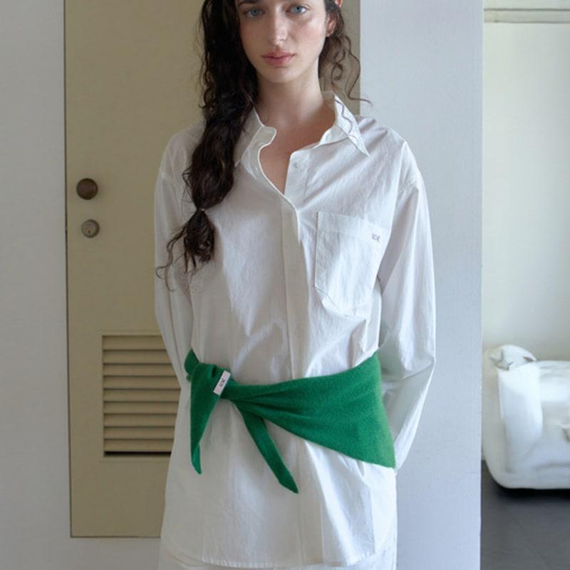 LCVE TRIANGLE WOOL MUFFLER_GREEN