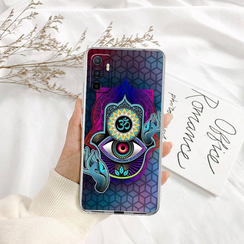 Hamsa Hand Amulet Psychedelic Case for Motorola G10 G20 G30 G31 G32 G34 G35 G41 G42 G50 G51 G52 G55 G60 G60S G62 G71 G72 G75