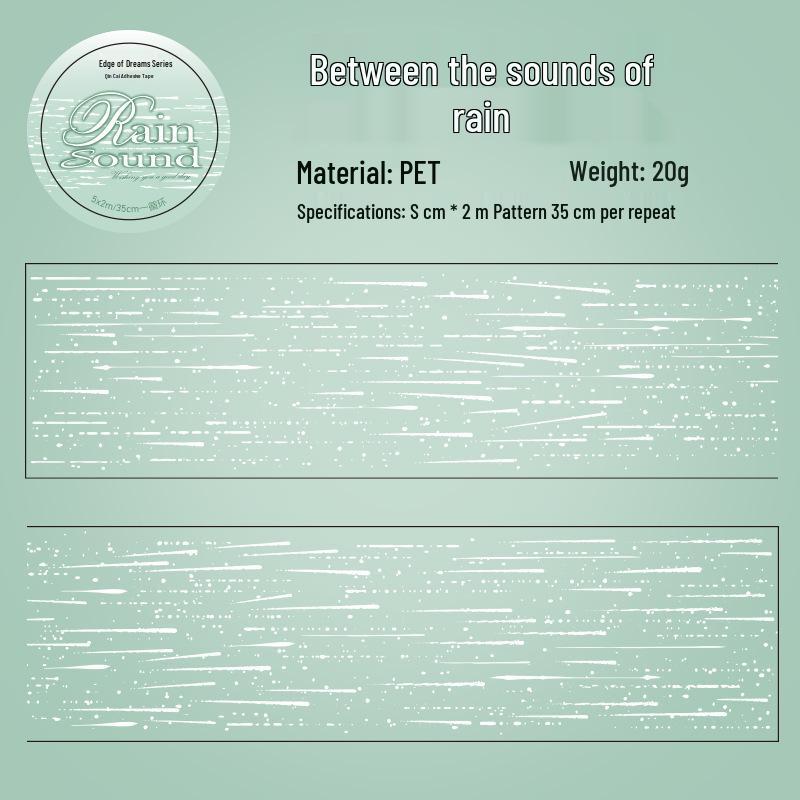 Yu Xian Dream Edge PET Tape: Journal Decoration & Collage Base - 4 Styles