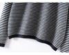 Women's Trendy Striped Cashmere Knit Pullover Sweater - Round Neck, Long Sleeve, Autumn/Winter Casual Wear