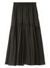 Collared knit tiered skirt coordinate set 09WNO255144BRW1