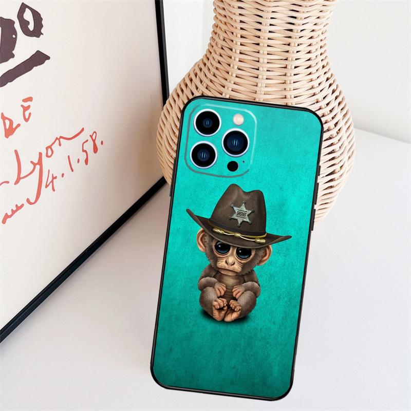 Affe Gorilla Menschenaffe Baby Handyhülle Für iPhone 16 Pro Max 15 14 13 11 12 17 Pro Max mini 15 16 Plus 16e 17 Air Cover