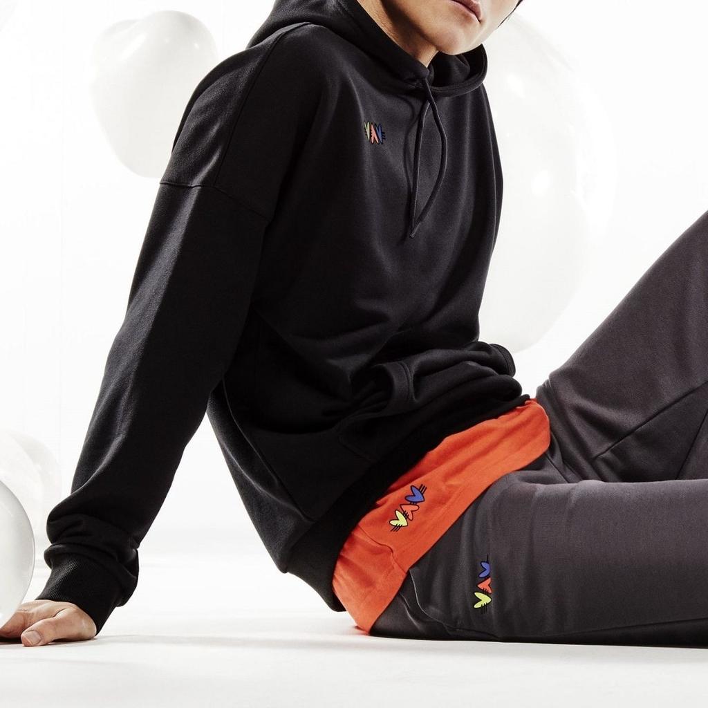 Adidas Back Logo Print Sports Hoodie Men Hoodies Black H61133