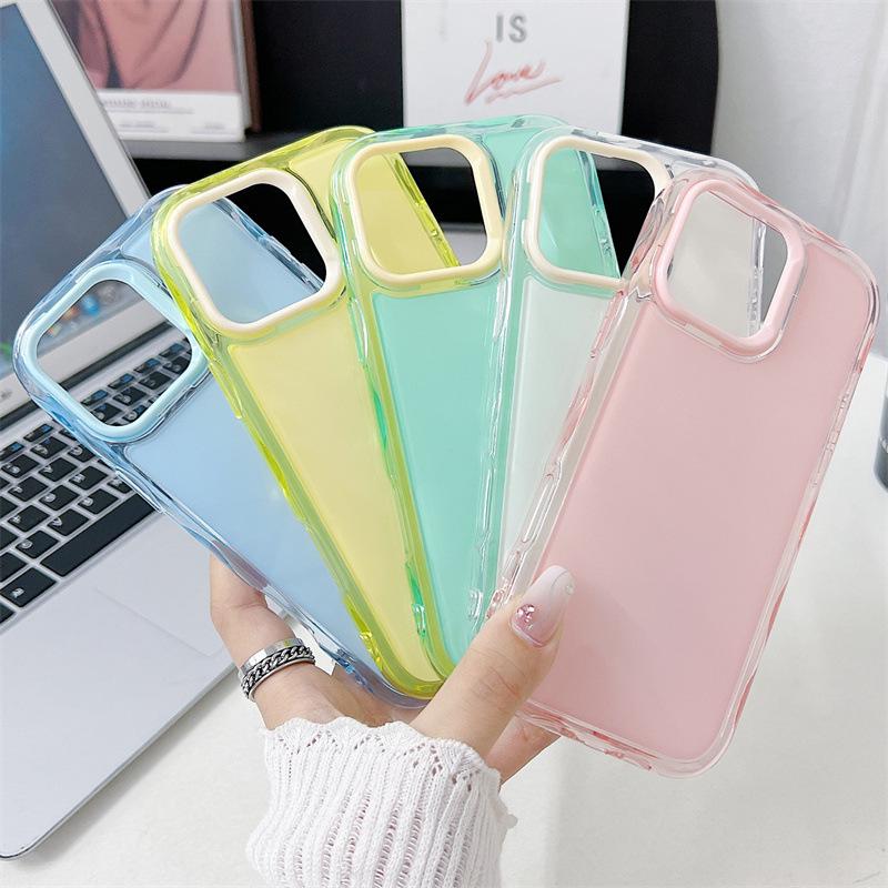 Jelly Ripples Transparent iPhone Case for 16 Pro Max, 14, 11 - Cross-Border Foreign Trade Compatible