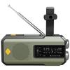 Multifunctional Solar Hand Crank Radio FM AM WB NOAA Weather Radio 2000mAh USB Charging Emergency LED Flashlight Power Ban