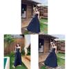 Polyester Lace Splicing Strap Dress With Slim Fit For Summer Fashion