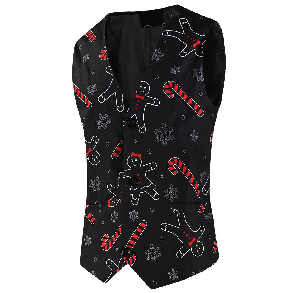 

Men s Casual Christmas Suit Vest, New Style, Printed, Sizes M-4XL, Ample Stock Available Large