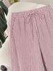 2026 Spring/Summer Plus Size Striped Beach Pants for Women - European & American Style