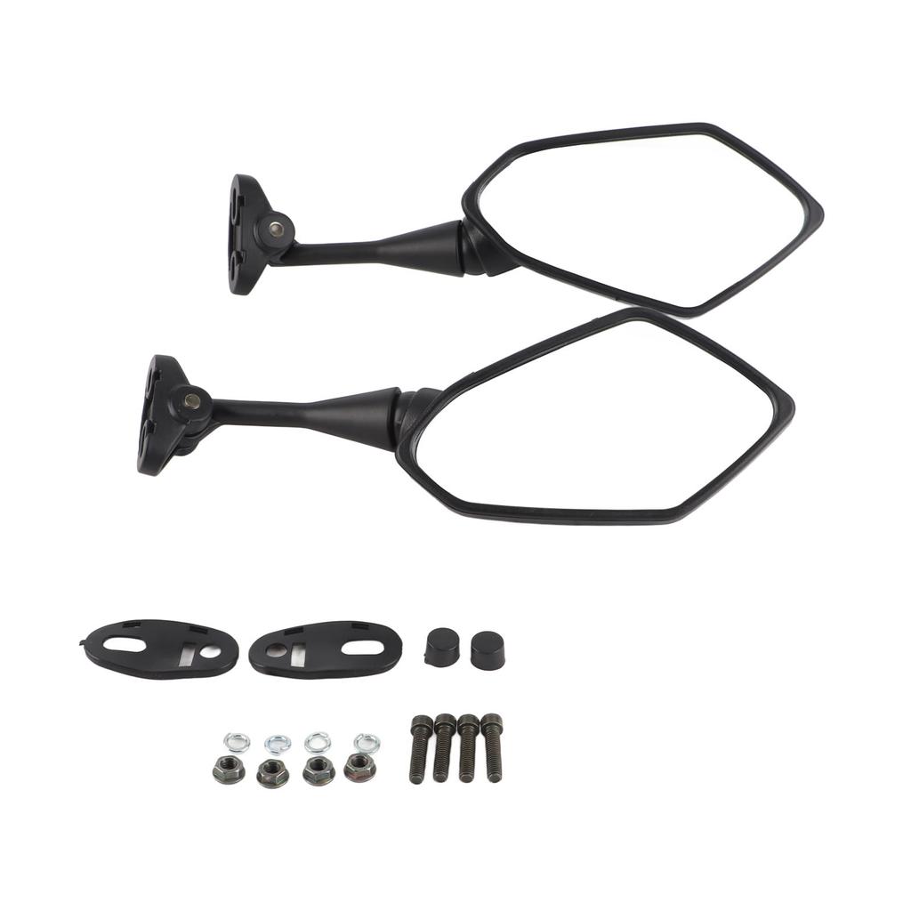 1 Pair Motorcycle Rearview Side Mirrors Carbon Fiber Style Replacement for HYOSUNG GT125R GT250R