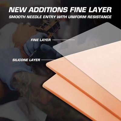 Soft 3MM Thick Practice Skin Double Sides Blank Fake Skin Silicone Big Size Training Skin For Permanent Makeup
