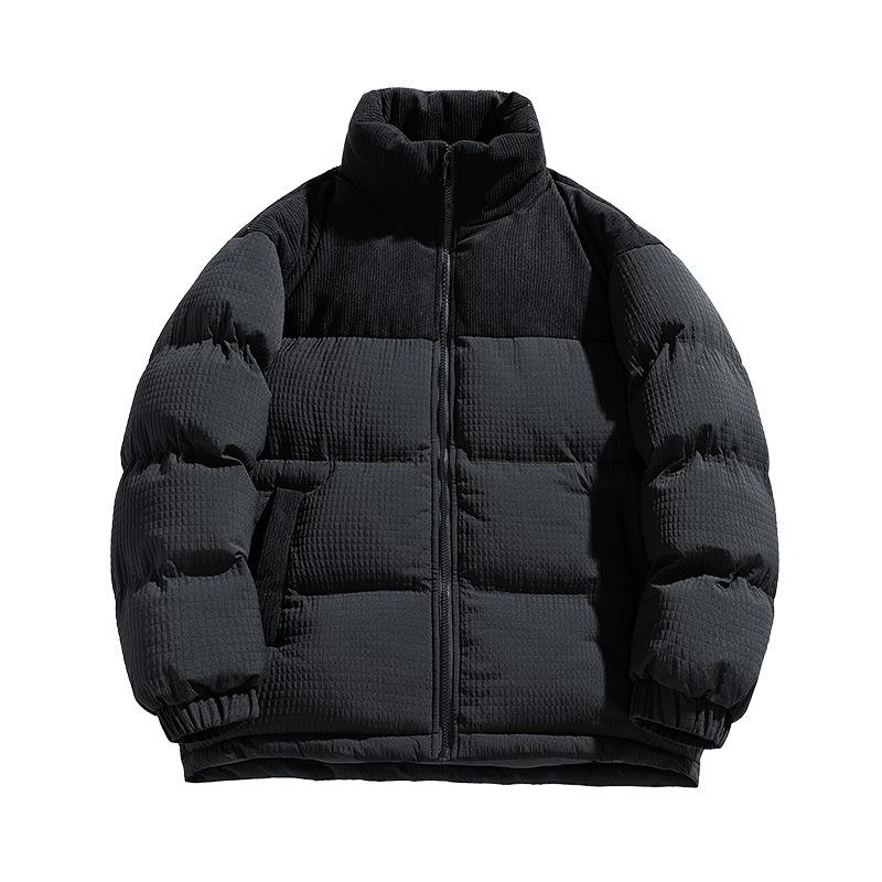 Cotton Jacket for Men In Winter New Cotton Jacket Loose Versatile Bread Suit Casual Warm Stand Collar Jacket