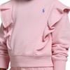 Polo Ralph Lauren Jednobarevné tričko s dlouhým rukávem a kulatým výstřihem Dětské topy Světle růžová 313957719-003