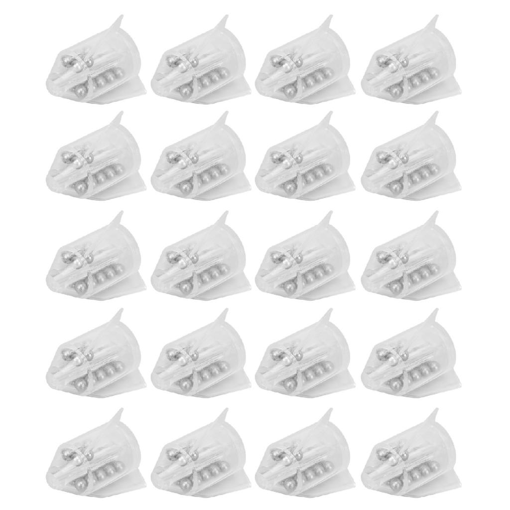 20Pcs Fishing Lure Rattles Fishing Lure Insert Tube Rattles Bait Weight with Ring Bead Bait
