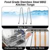 Portable Cooking Tongs BBQ Sausage Rotating Tongs Grilling Bacon Steak Meat Vegetables Inside Out Rotate Kitchen items