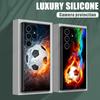 Fire Football Soccer Ball S26Ultra Case For Samsung Galaxy S26 S25 S24 S23 S20 S21 FE S22 Ultra Plus 5G Cases Soft Phone Cover