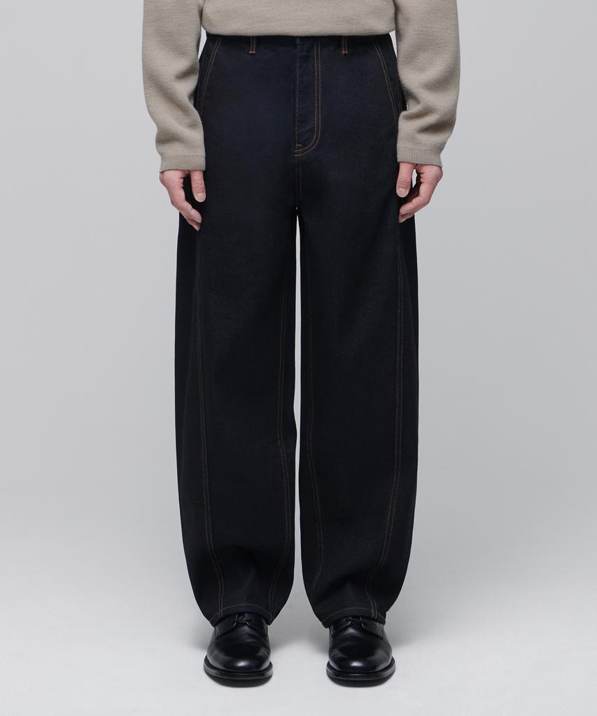 MUSINSA STANDARD Twist Semi-Balloon Denim Pants [Deep Indigo]