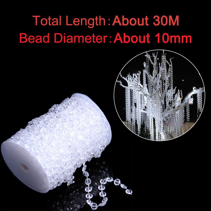 5-30M Crystal Beads Roll Acrylic Beads Roll Crystal Garland Beads Curtain Wedding Decoration DIY Party Decoration Home Ornaments