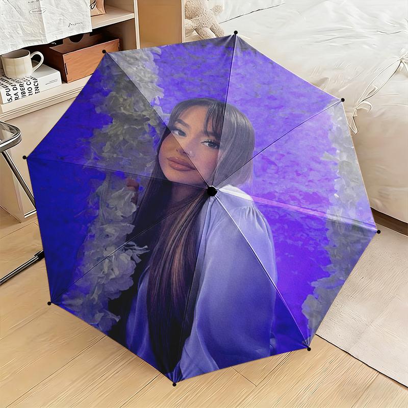 1pc Ayliva's Personal Photobook Umbrella Portable Folding Umbrella Iron Frame Hole Bone Structure Outdoor Home Umbrella