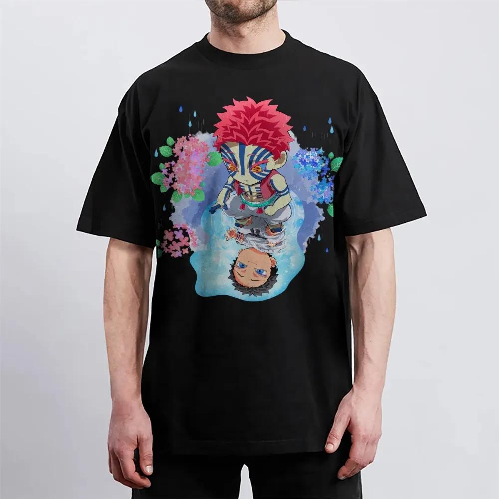 Demon Slayer Tshirt Mens Pure Cotton Casual Round Neck Tshirt Short Sleeve Clothing Summer Sports Casual Short Sleeve Top