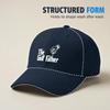 [Golf Dad Hat] The Golf Father Print Polyester Adjustable Breathable Casual Outdoor Sports Baseball Cap For Golf Lovers Men Women