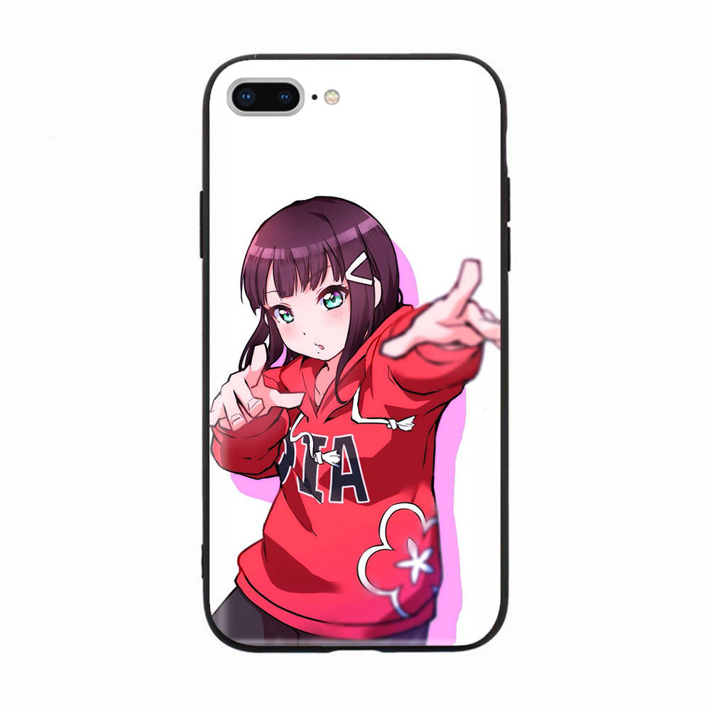 Black Case for Xiaomi Redmi 13C Note 9 iPhone XR 7 8 14 15 11 12 13 X XS Pro Max Samsung A25 S23 S24 FE Ultra Plus Dia Kurosawa