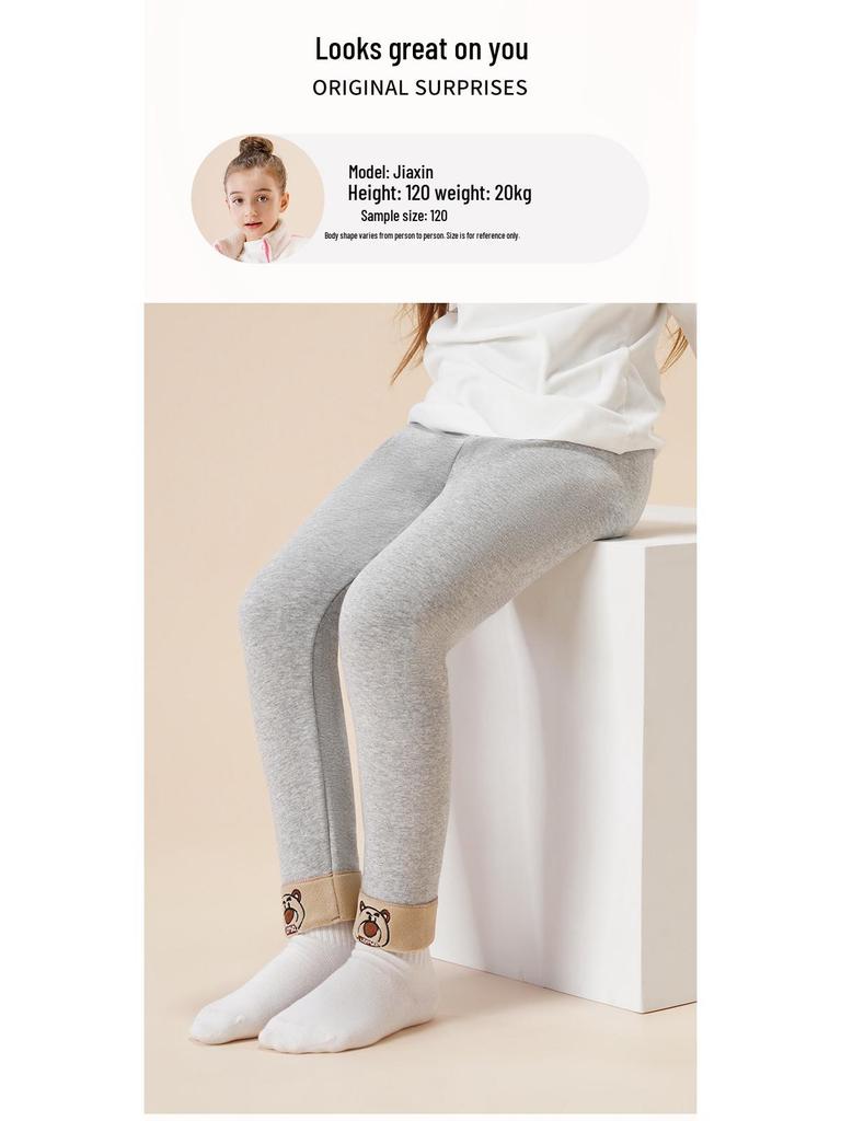 Disney Mädchen Fleecegefütterte Baumwoll-Leggings – Warme, Verschleißfeste, Modische Hosen für Herbst und Winter