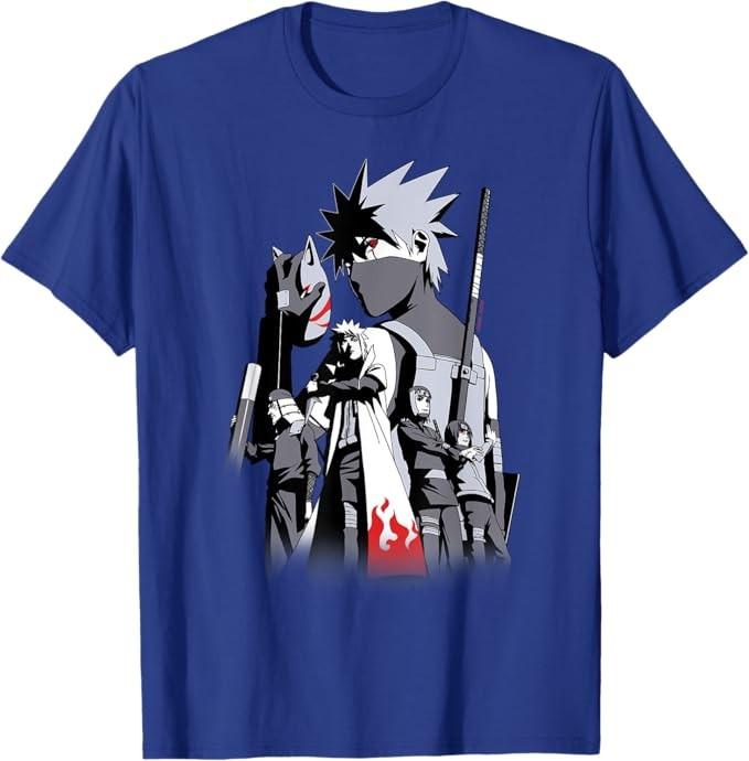 Naruto Shippuden Mens T-Shirt - Kakashi Story T-Shirt Group Image XXXXL
