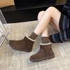 Dammode vinter lätta varma vadlånga snökängor med tjock sula halkfria slitstarka vardagssneakers bomullskängor
