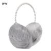 1pc Novelty Pearl Winter Earmuffs Women Fur Earmuff Ear Warmers Girls Imitation Rabbit Plush Warm Ear Muff Ear Hair Accessories