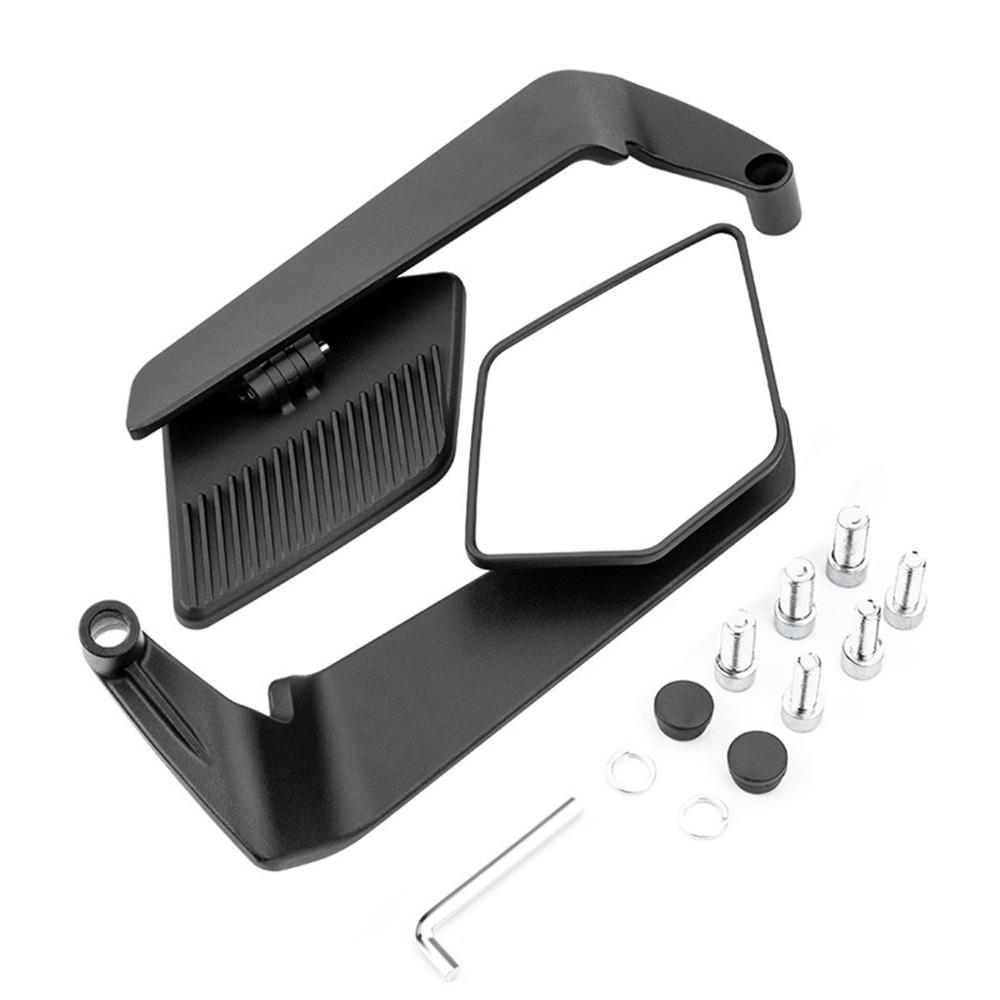 Reversible Stealth Winglets Mirror Aluminum Zinc Zinc Alloy Rearview Mirror  Motorcycle Modification