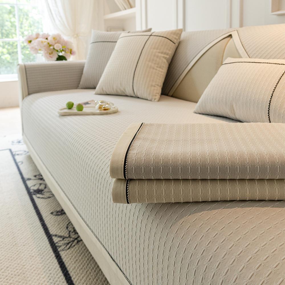 

1 шт. Защитный чехол для дивана из шенилла - устойчивый к царапинам и пятнам, универсальный чехол для мебели Four Seasons для спальни, Offi 70*70cm серый