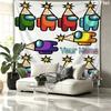 Among Us Custom Name Wall Tapestry Aesthetic Wall Hanging Printed Fabric Blanket Decorative Tapestries for Bedroom Living Room Home Decor