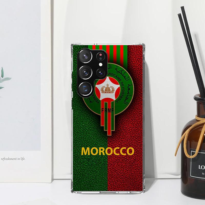 Morocco Flag Phone Case For Samsung Galaxy S25 S24 S23 S22 Ultra S21 FE S20 Plus S10 + S10E Art Fundas Back Cover S24 S23 S22 S2