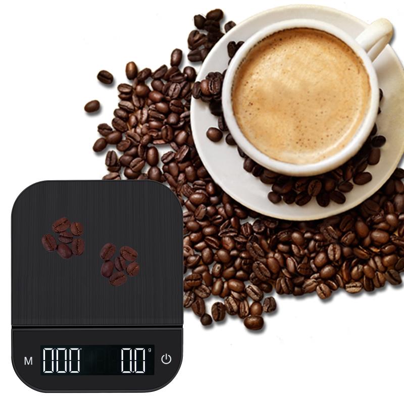 3kg Drip Coffee Scale for W/ Timer Portable Electronic Digital Kitchen Scale High Precision LCD Electronic Scale USB Cha