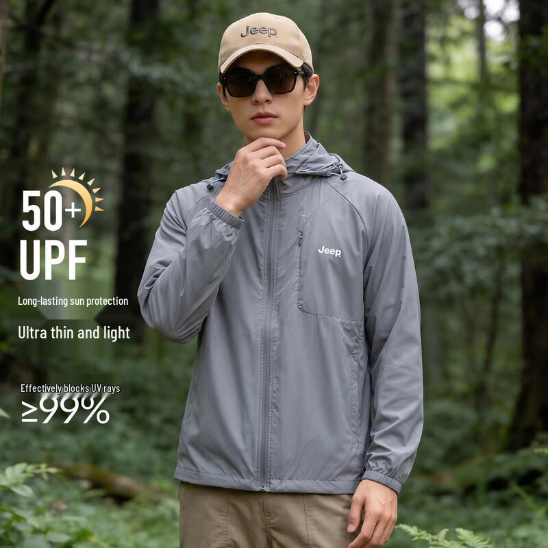 JEEP Men s Summer UPF50+ Sun Protection Jacket 2XL (185/100B)