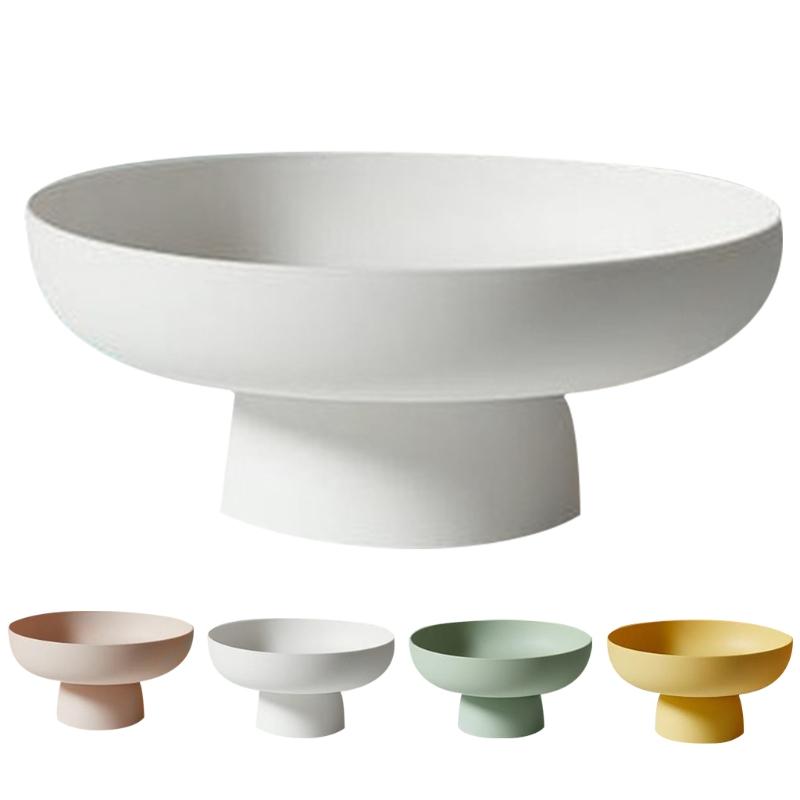 Fruit Vegetable Dish with Drainage Holes, Elegant Plastic Basket for Kitchen Counter/Table Centerpiece Decorative Storage Basket