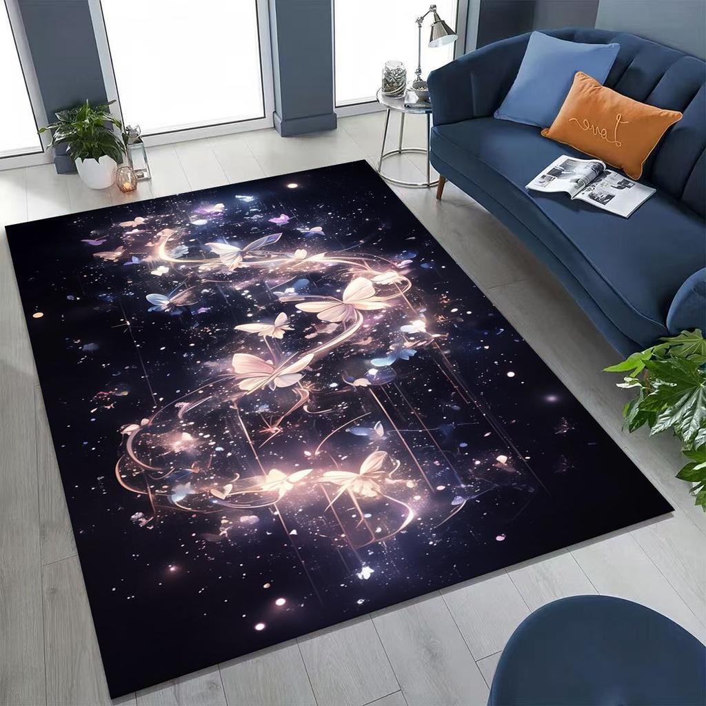 27 Style Dream Butterfly Flower Cartoon Rug Carpet for Bedroom Living Room Sofa Home Doormat Decor,Kids Play Non-slip Floor Mat