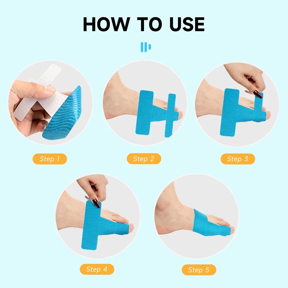 10Pc Bunion Corrector Tape Toe Separator Hallux Valgus Orthosis For Big Toe Pai Relief Correction Sports Protective Straightener