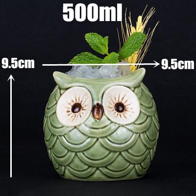 1 Piece 450ml Hawaii Tiki Mugs Cocktail Cup Beer Beverage Mug Wine Mug Ceramic Ku.Ku.Kauioo Mugs Barware