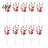 Acrylic Crystal Branches Transparent Faux Branch Christmas Tree Ornament, Bead Drop Stem, Artificial Hanging Icicles Clear Beaded Flower Twig Pick for