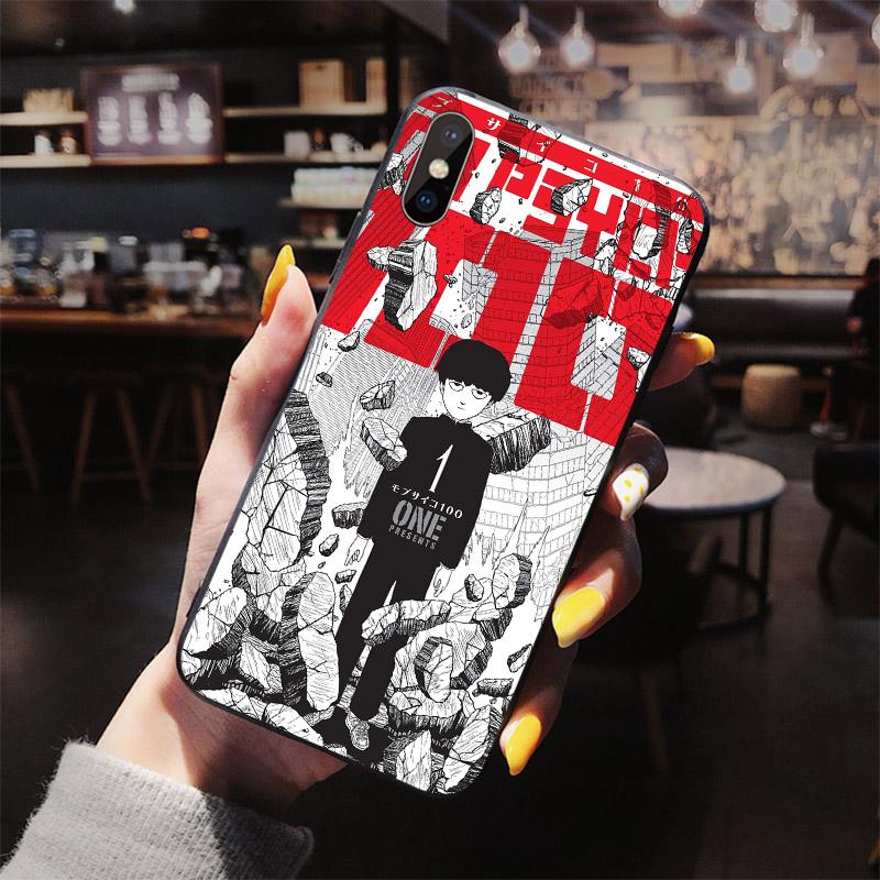 Mob Psycho 100 Anime Hülle Weiches TPU Für iPhone X 11 Pro Max XS Max XR 6 7 8 Plus 5 5S Handyhüllen TeleFoonhoesjes Etui Capa
